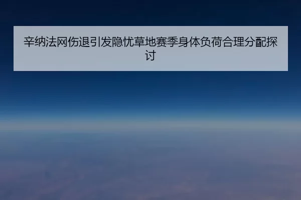 辛纳法网伤退引发隐忧草地赛季身体负荷合理分配探讨